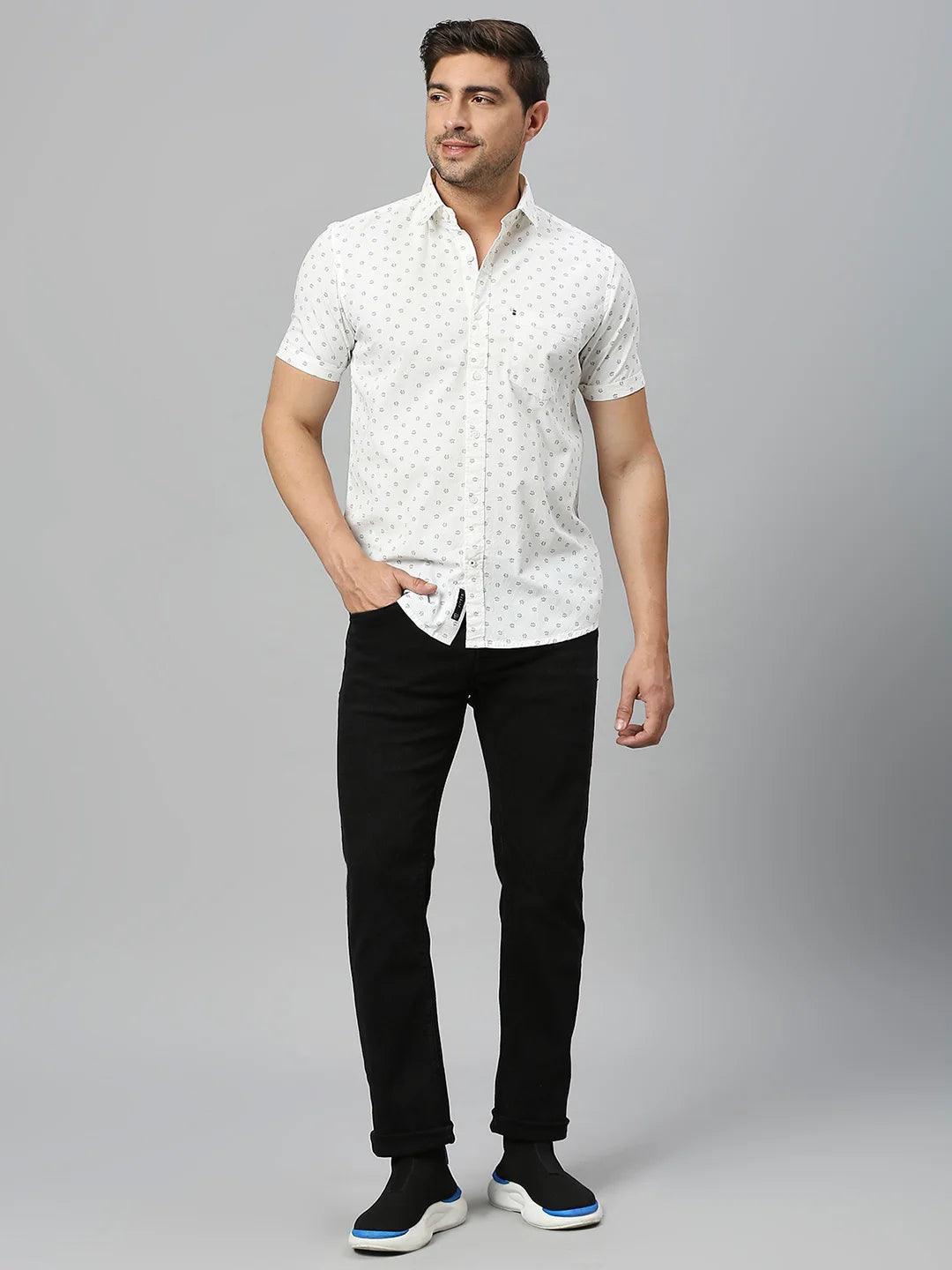White Printed Shirt