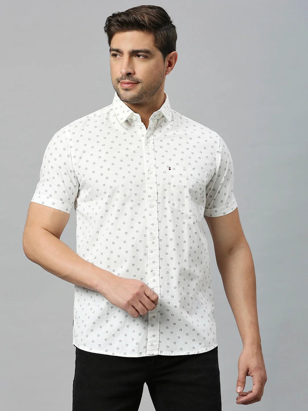 White Printed Shirt