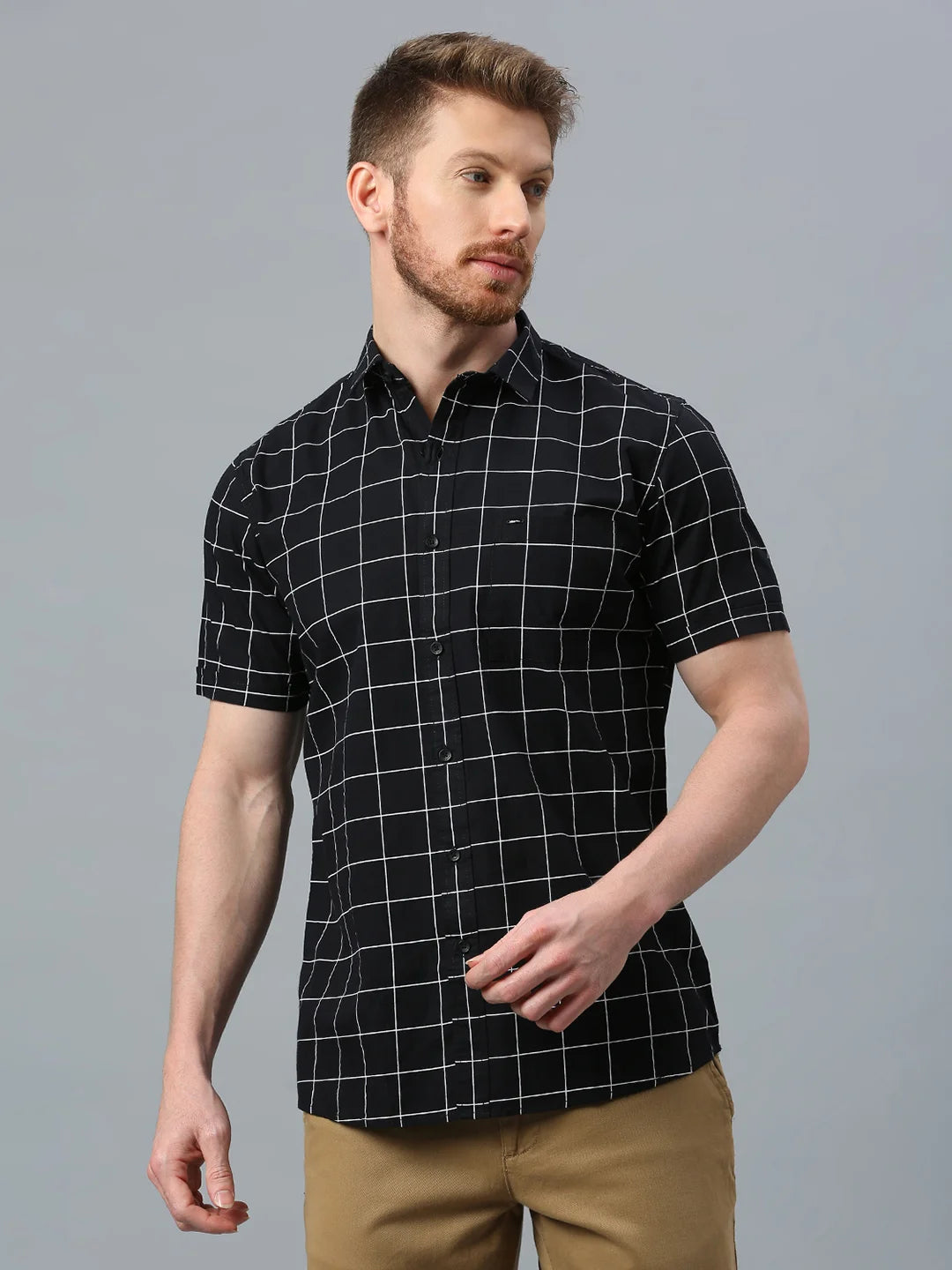 Black Checkered Shirt