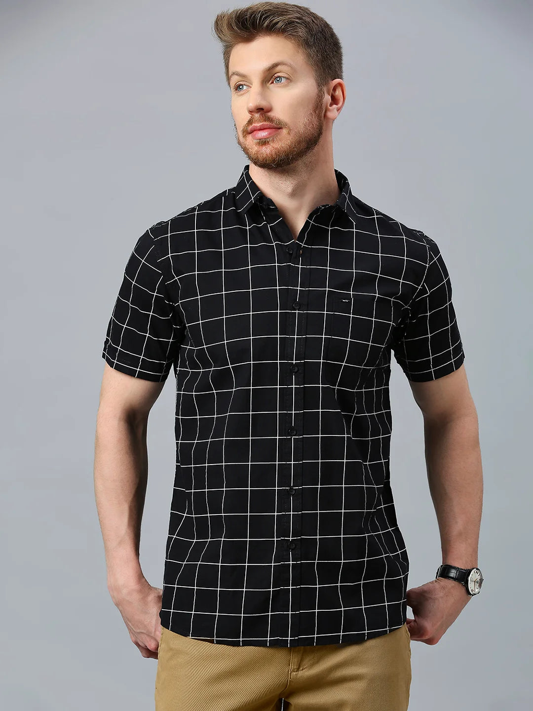 Black Checkered Shirt