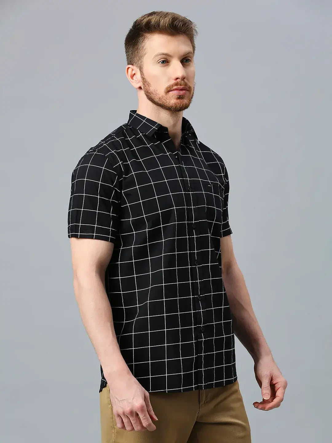 Black Checkered Shirt