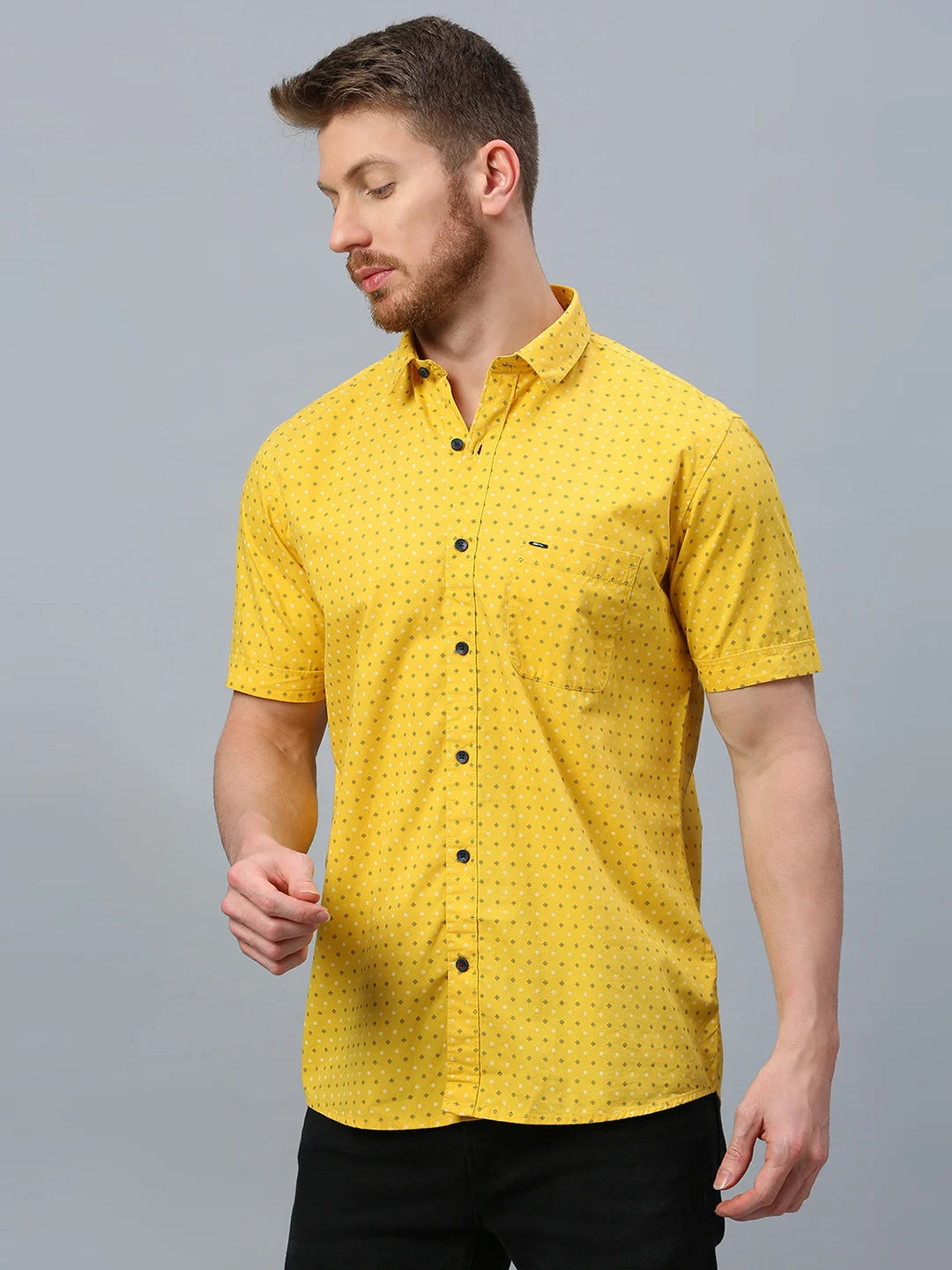 Yellow Printed Shirt