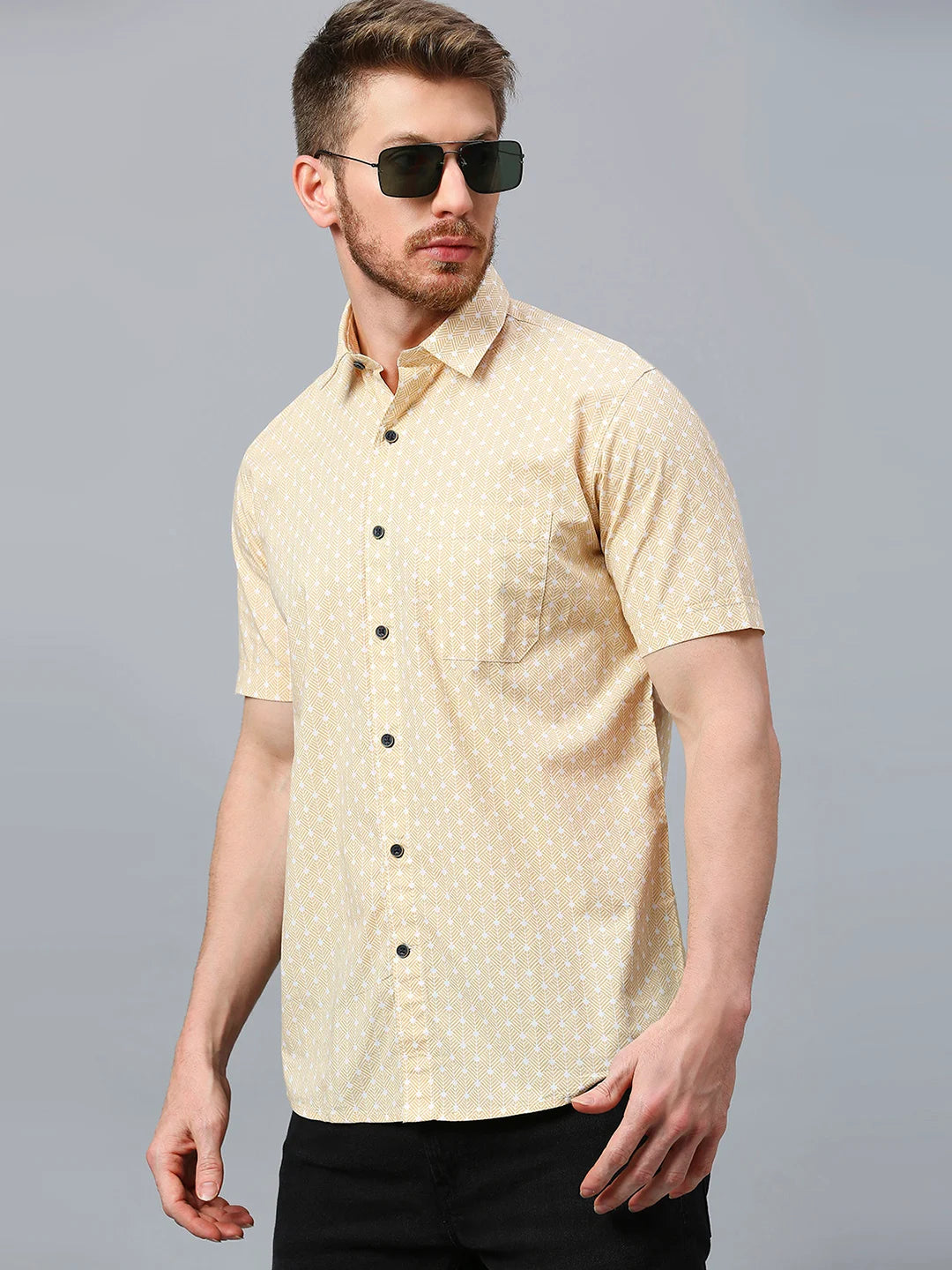 Yellow Printed Shirt