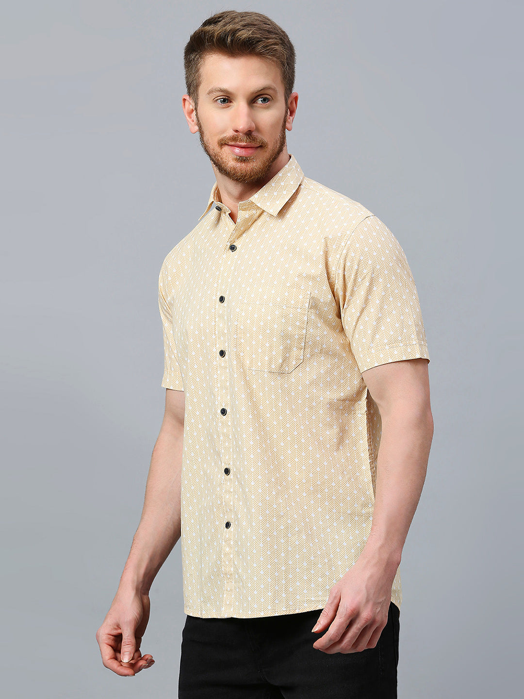 Yellow Printed Shirt