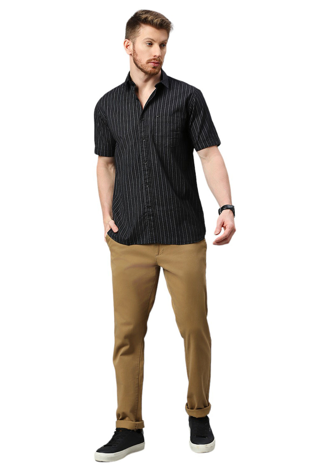 Black Striped Shirt