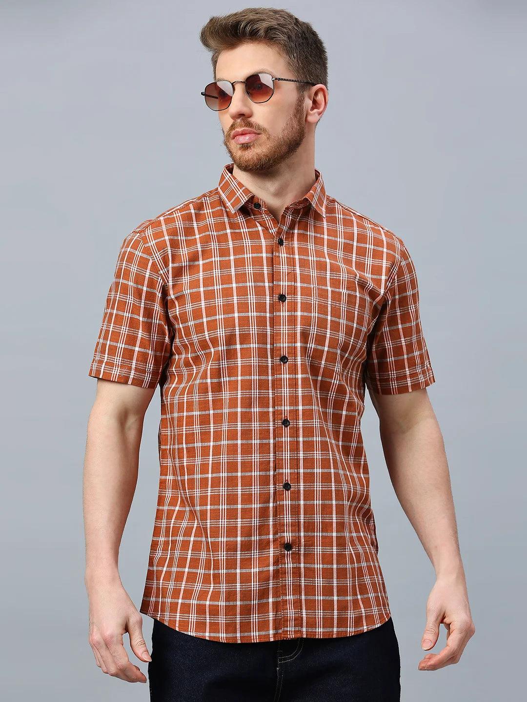 Rust Checkered Shirt