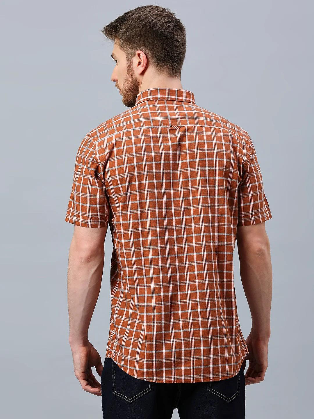 Rust Checkered Shirt