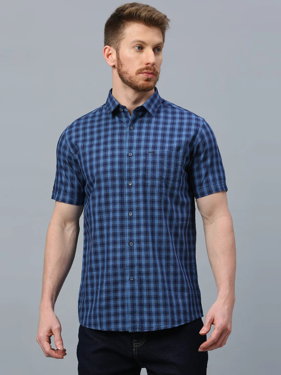 Blue Checkered Shirt