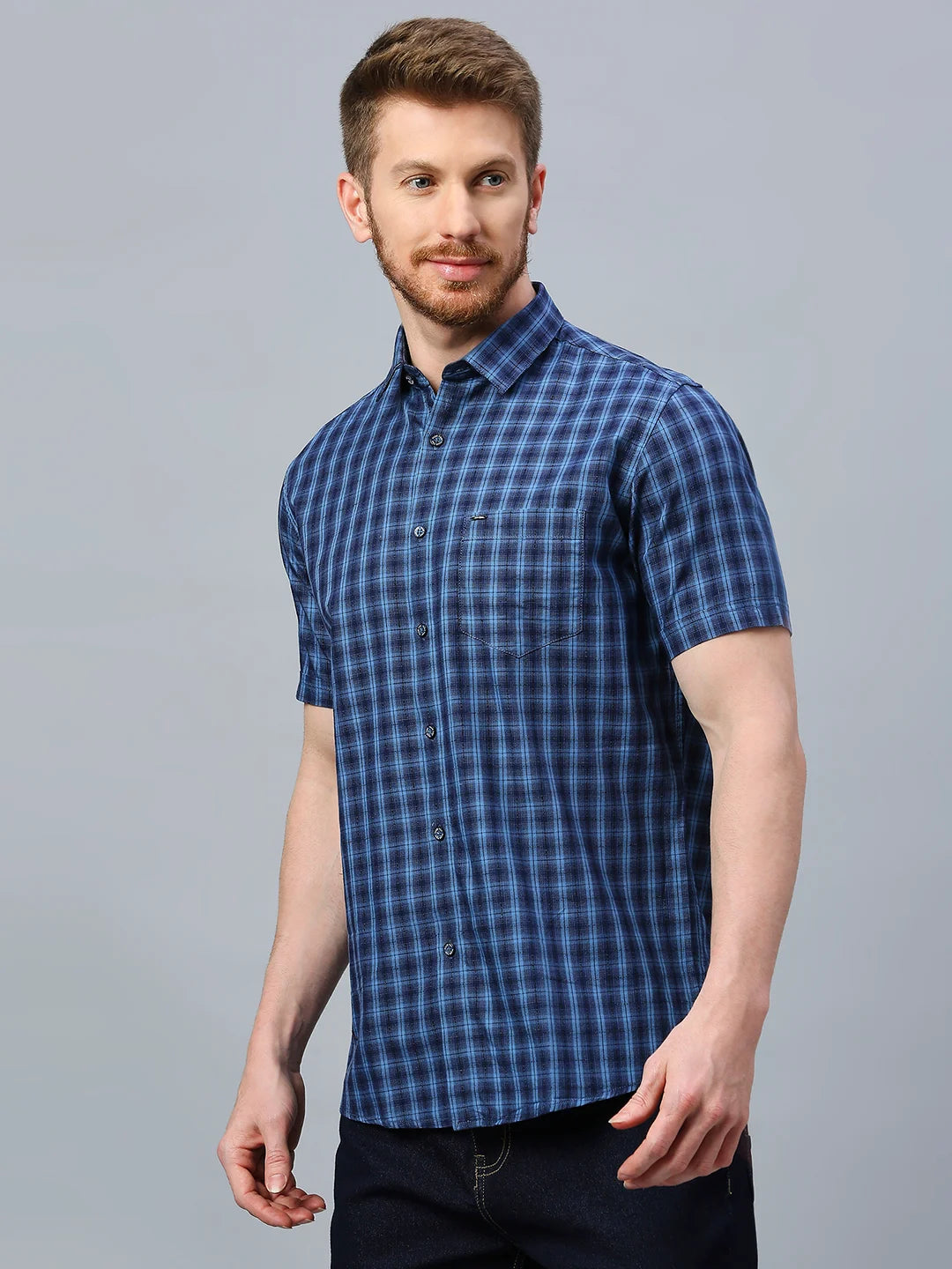 Blue Checkered Shirt