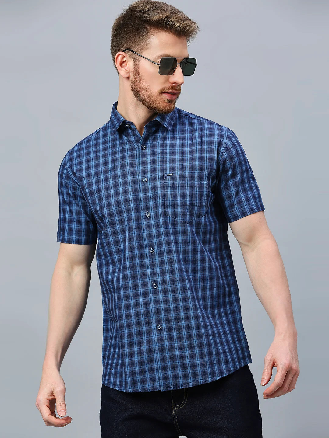 Blue Checkered Shirt