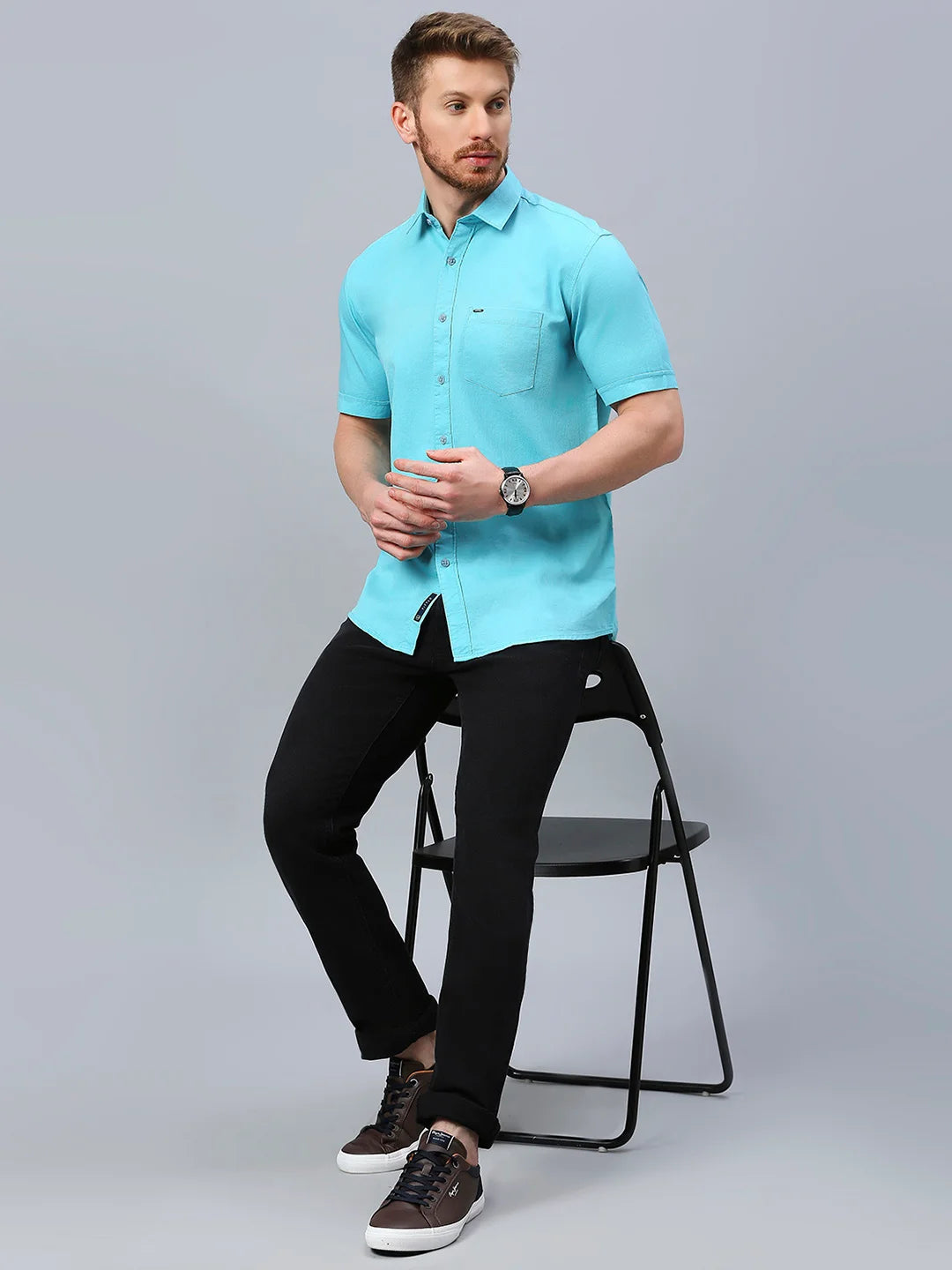 Aqua Solid Shirt