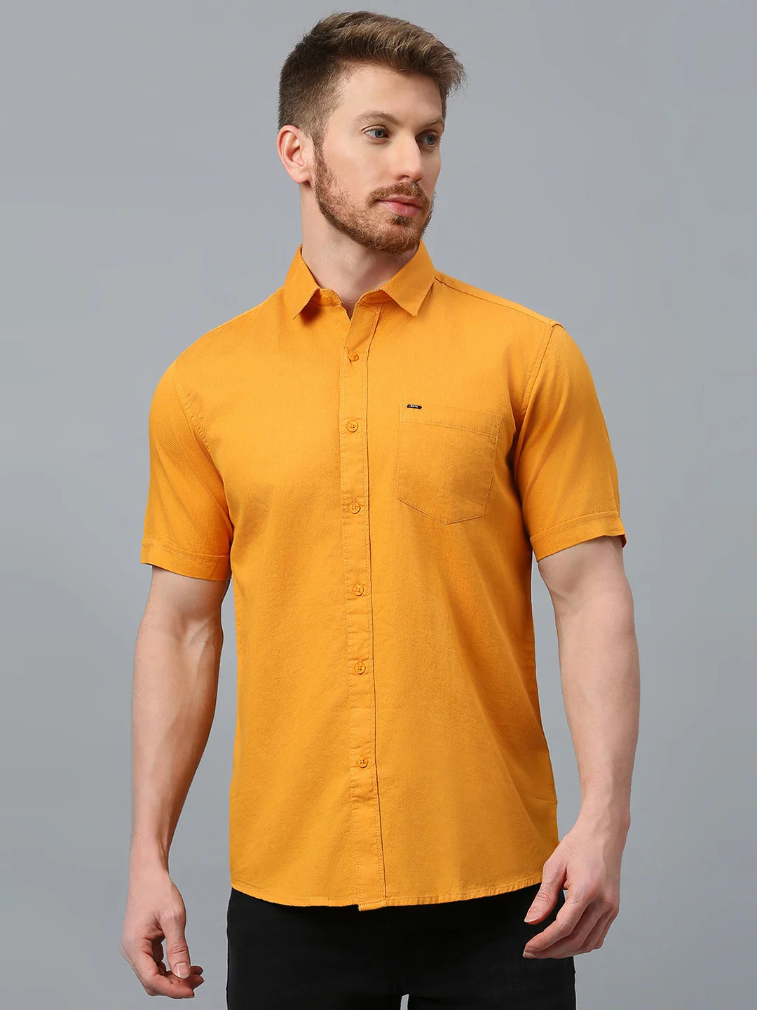 Yellow Solid Shirt