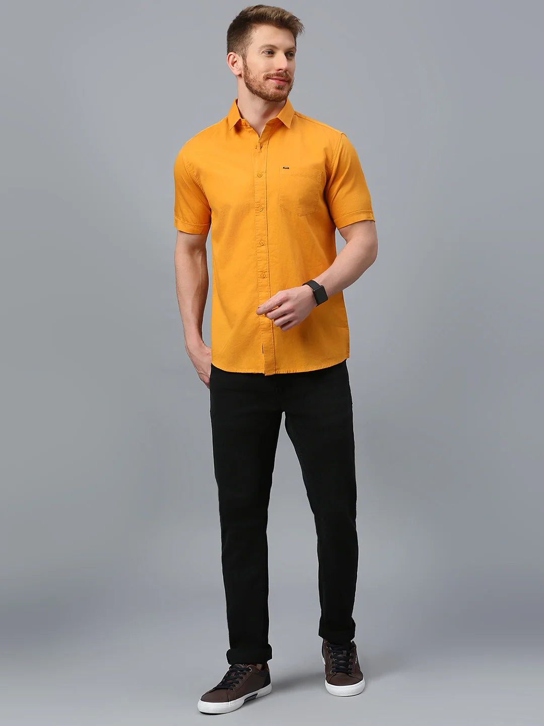 Yellow Solid Shirt