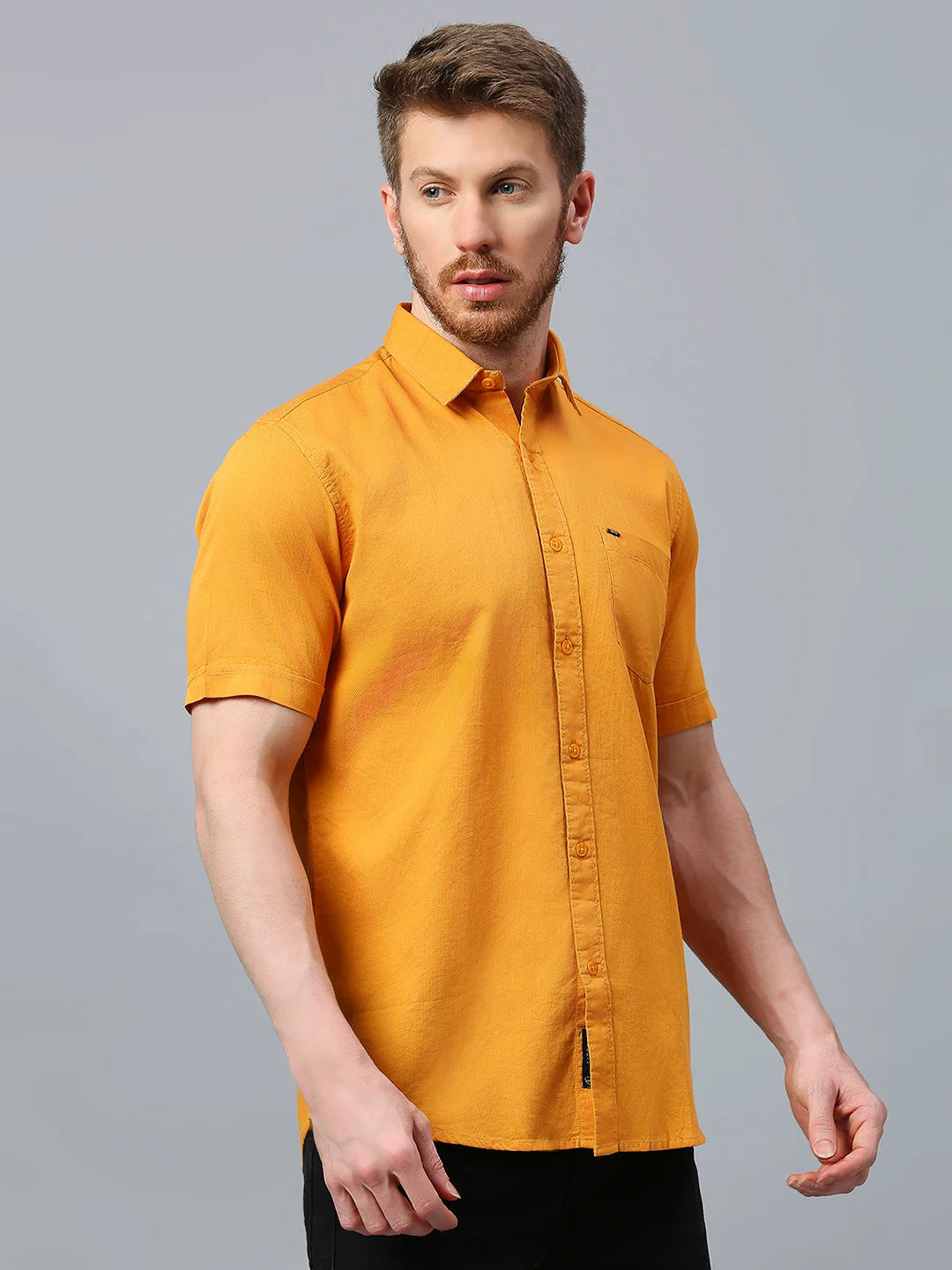 Yellow Solid Shirt