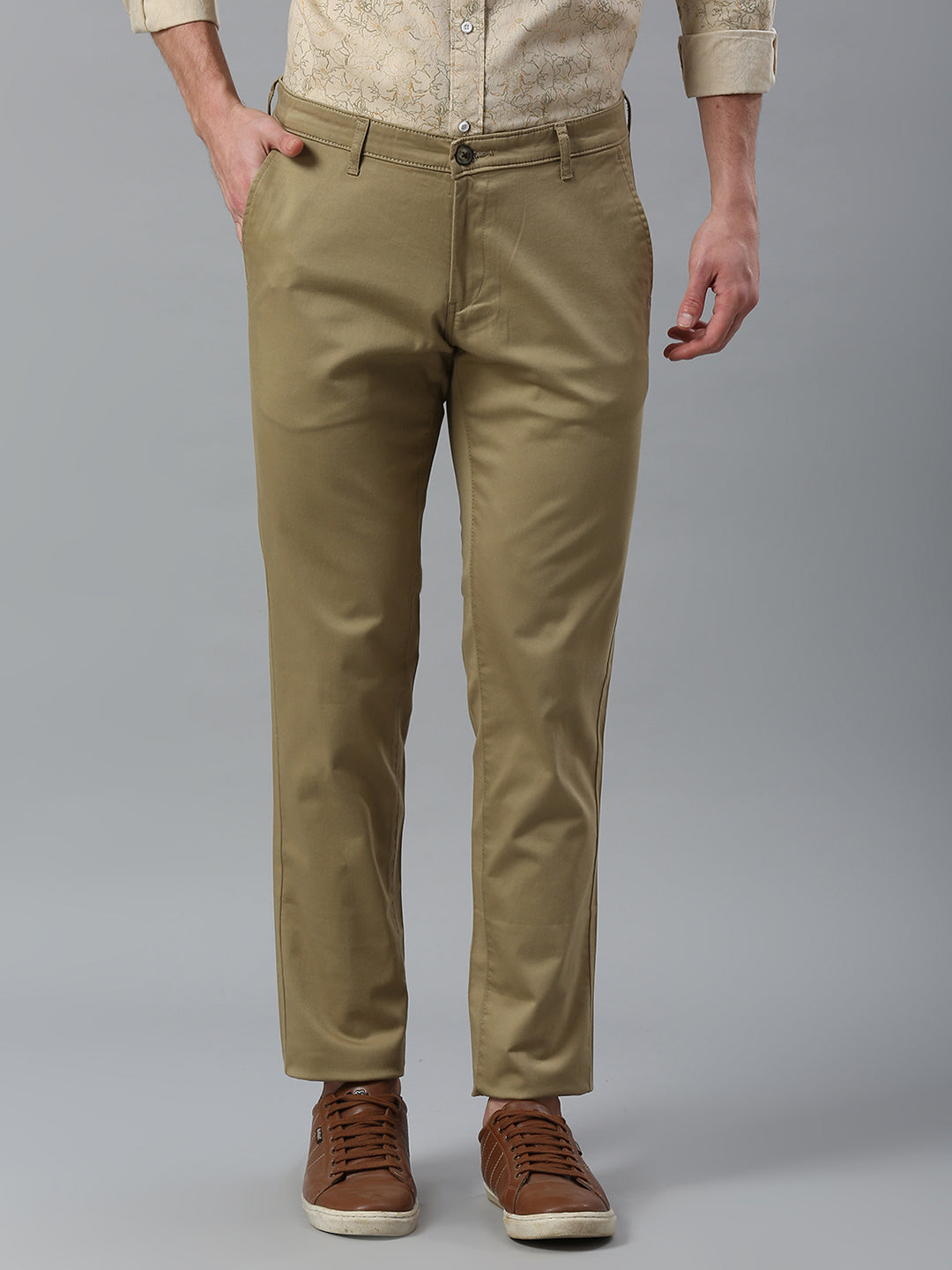 Beige Narrow Trouser