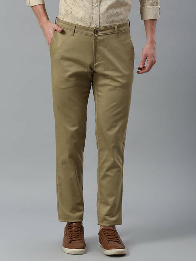 Beige Narrow Chino Pants