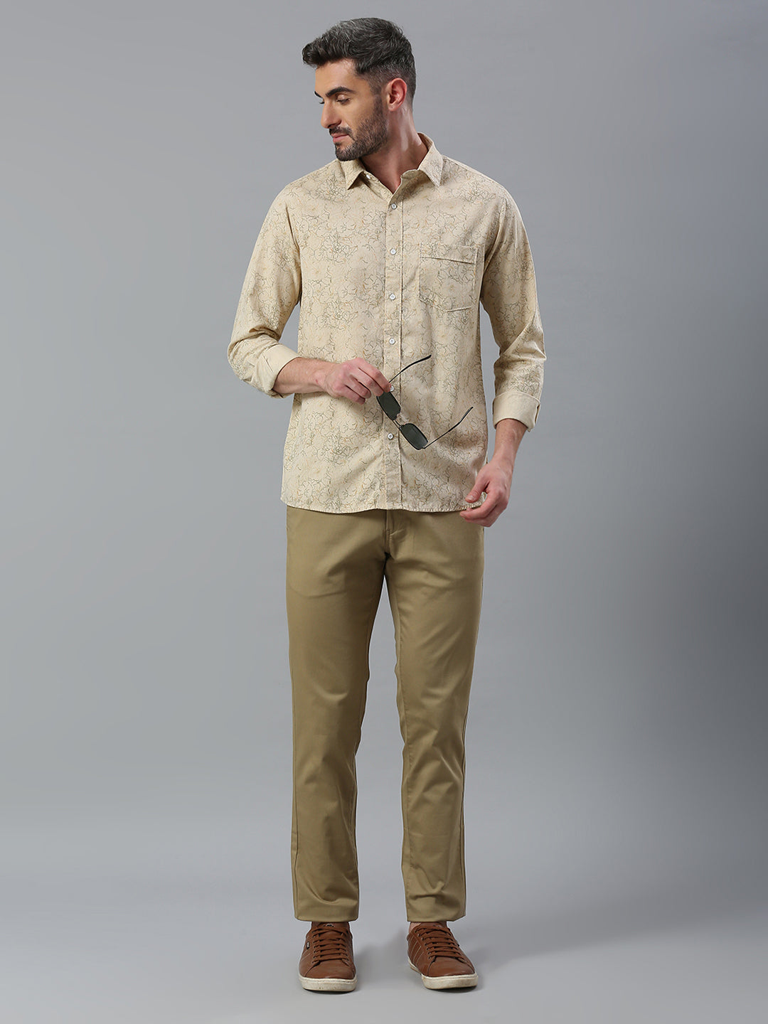 Beige Narrow Trouser