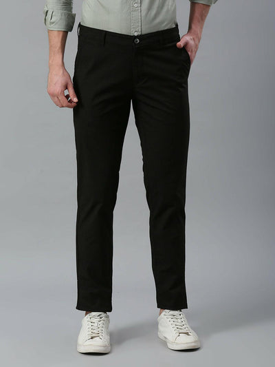 Charcoal Black Narrow Chino Pants
