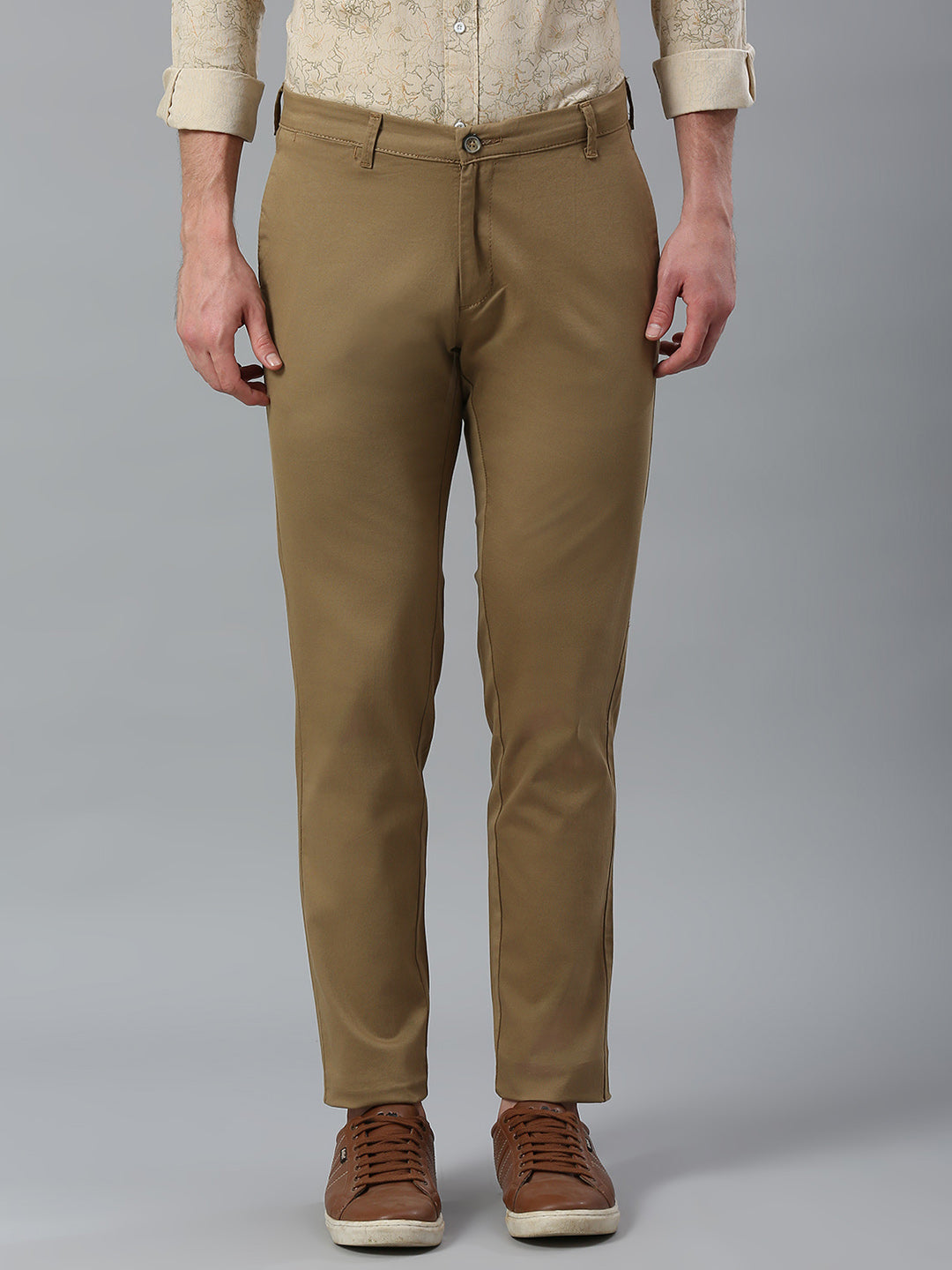 Beige Narrow Trouser