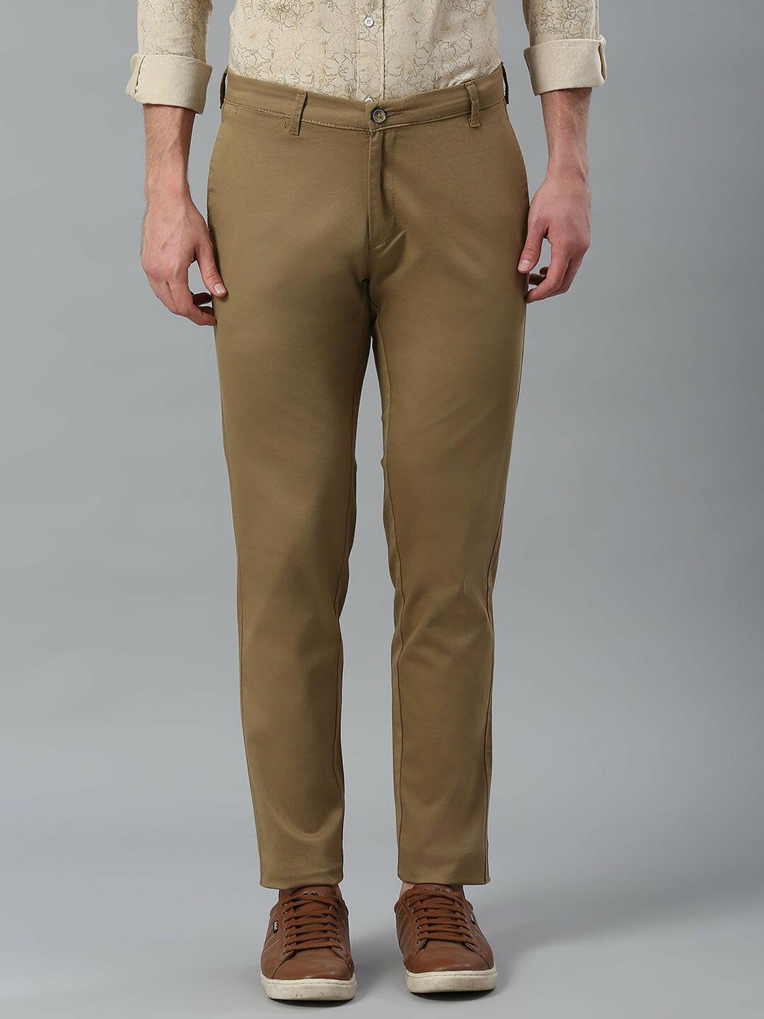Beige Narrow Chino Pants