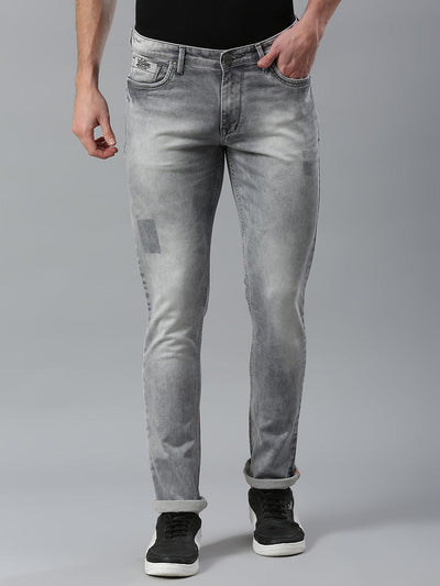 Stretchable Stealth Grey Cloud Skinny Fit Jeans