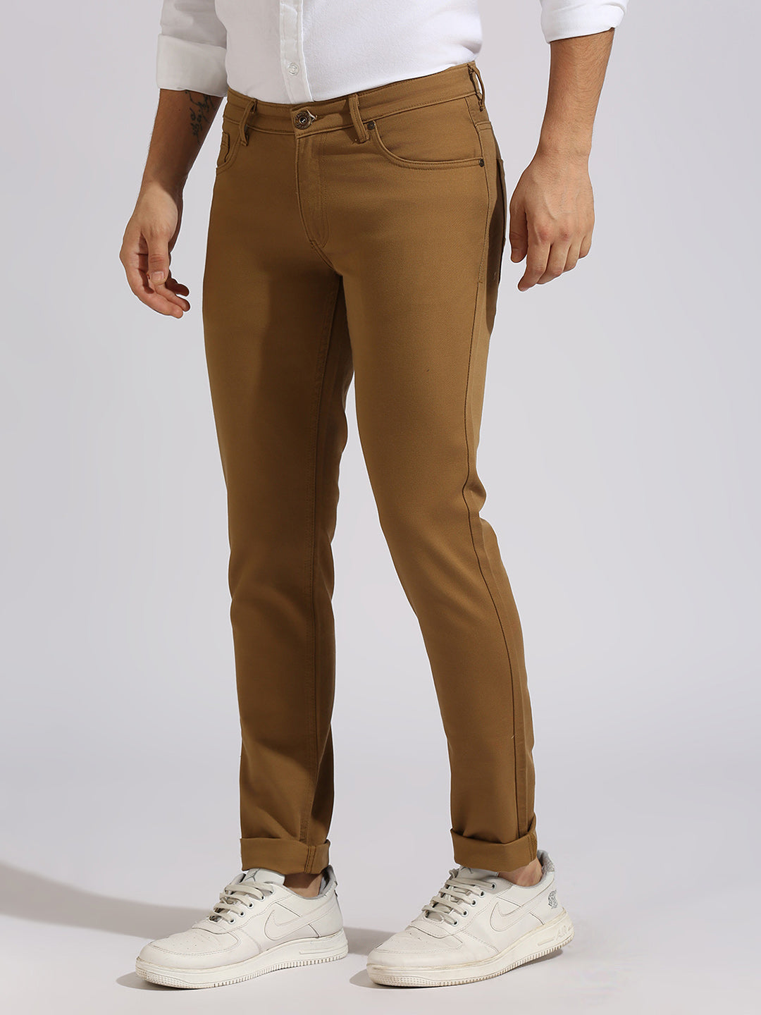 Khaki Skinny Fit Jeans