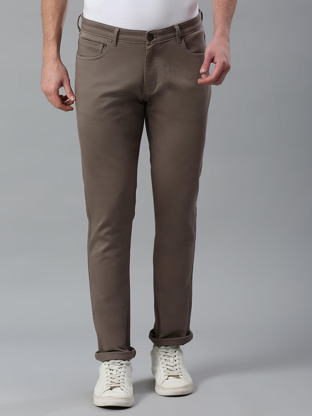 Minimal X Taupe Brown Narrow Fit Jeans