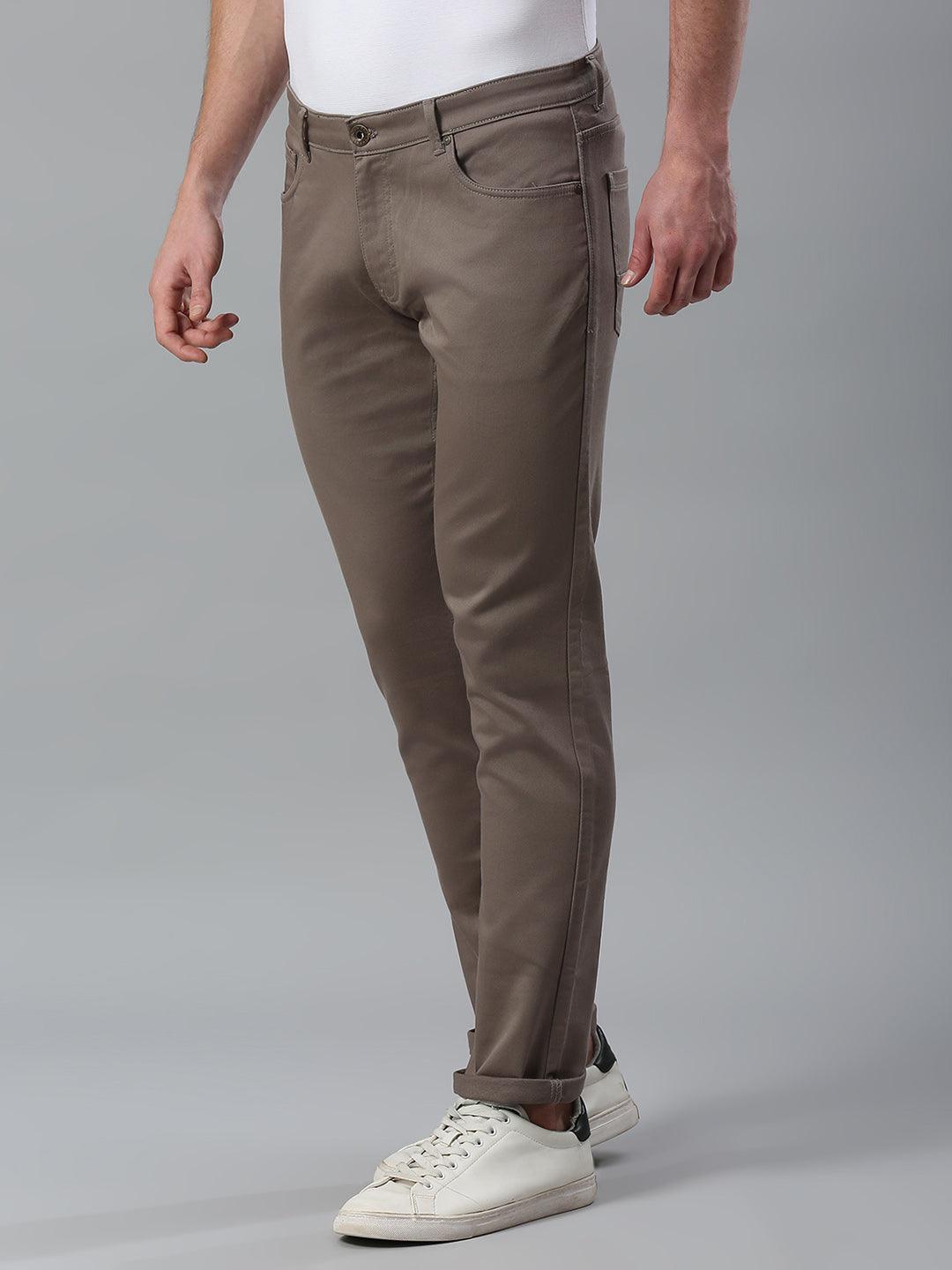 Minimal X Taupe Brown Narrow Fit Jeans