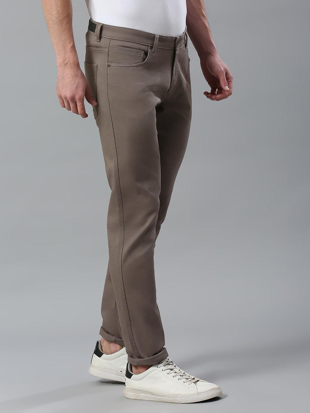 Minimal X Taupe Brown Narrow Fit Jeans