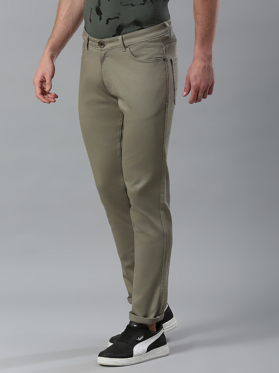 Olive Narrow Fit Jeans