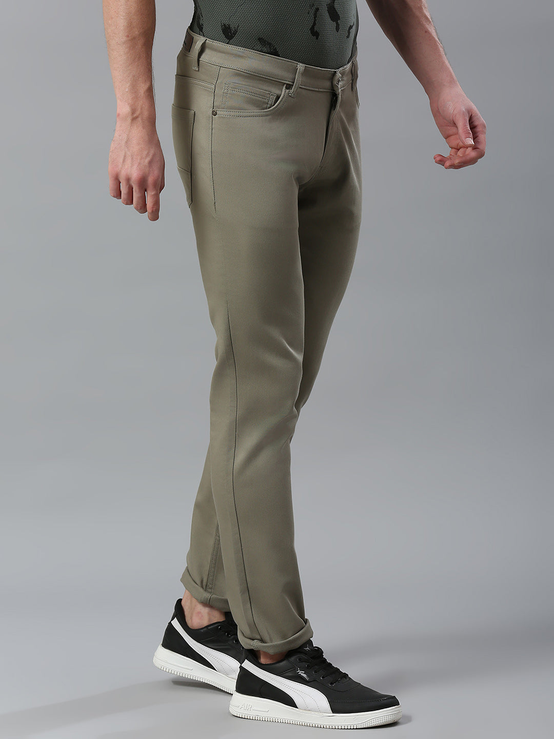 Olive Narrow Fit Jeans