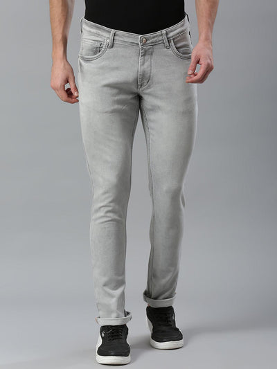 Stretchable Mist Grey Cloud Skinny Fit Jeans