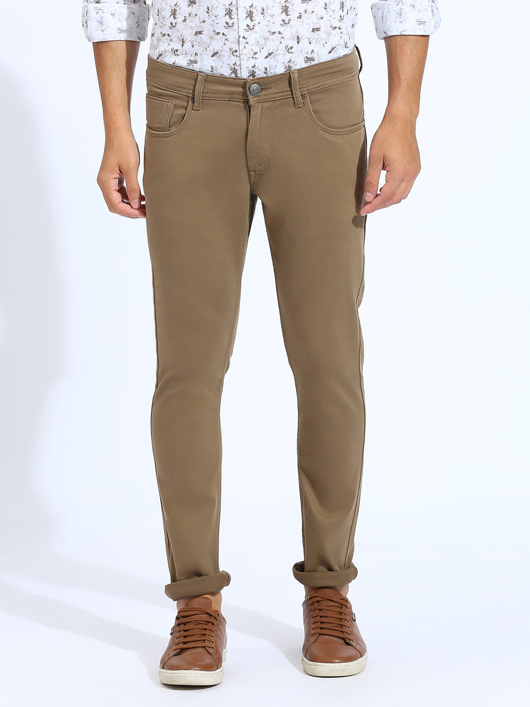 Brown Skinny Fit Jeans