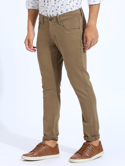 Stretchable Beige Skinny Fit Jeans