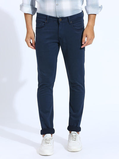 Stretchable Minimal X Navy Skinny Fit Jeans