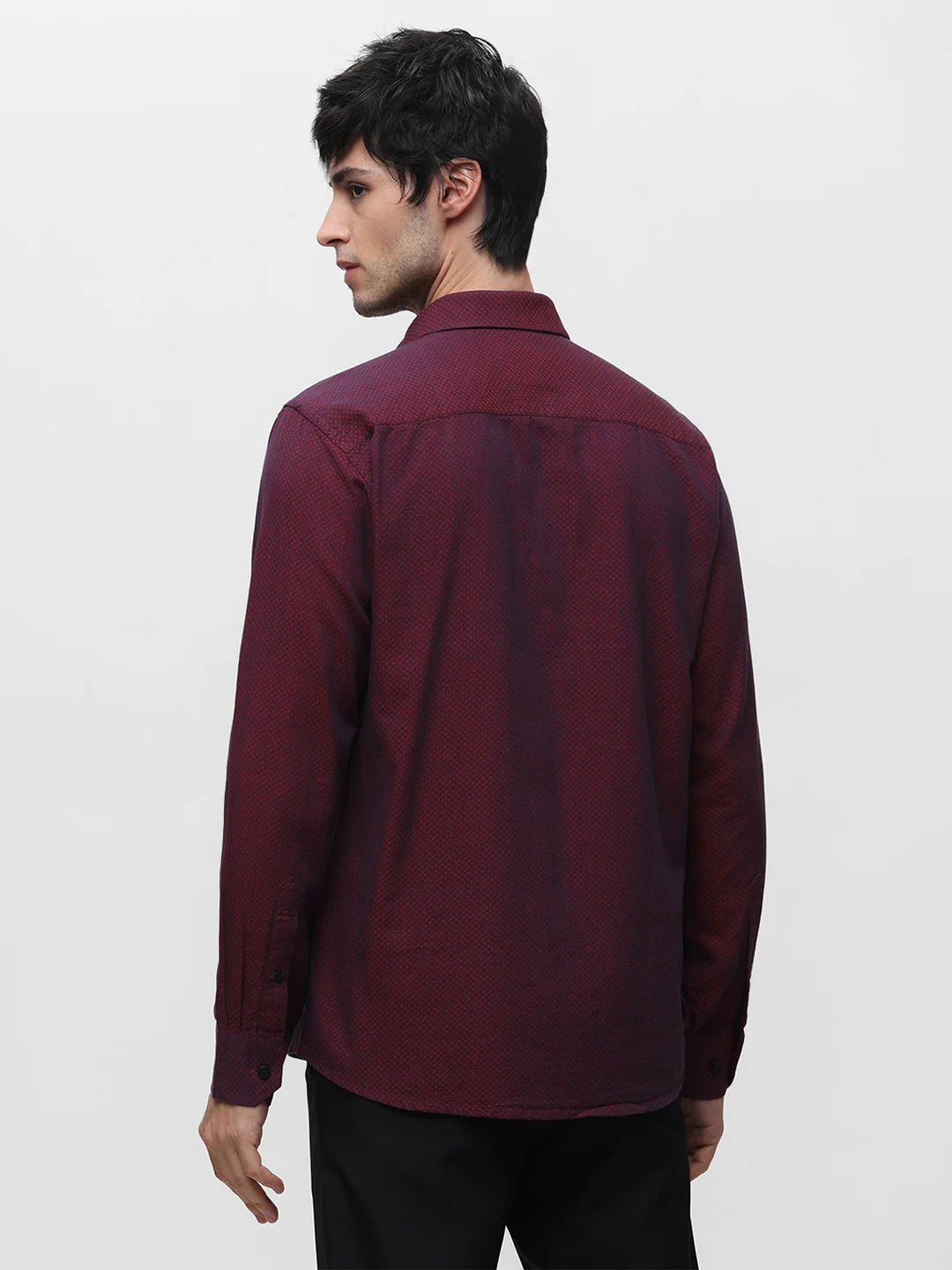 Maroon Dobby Shirt