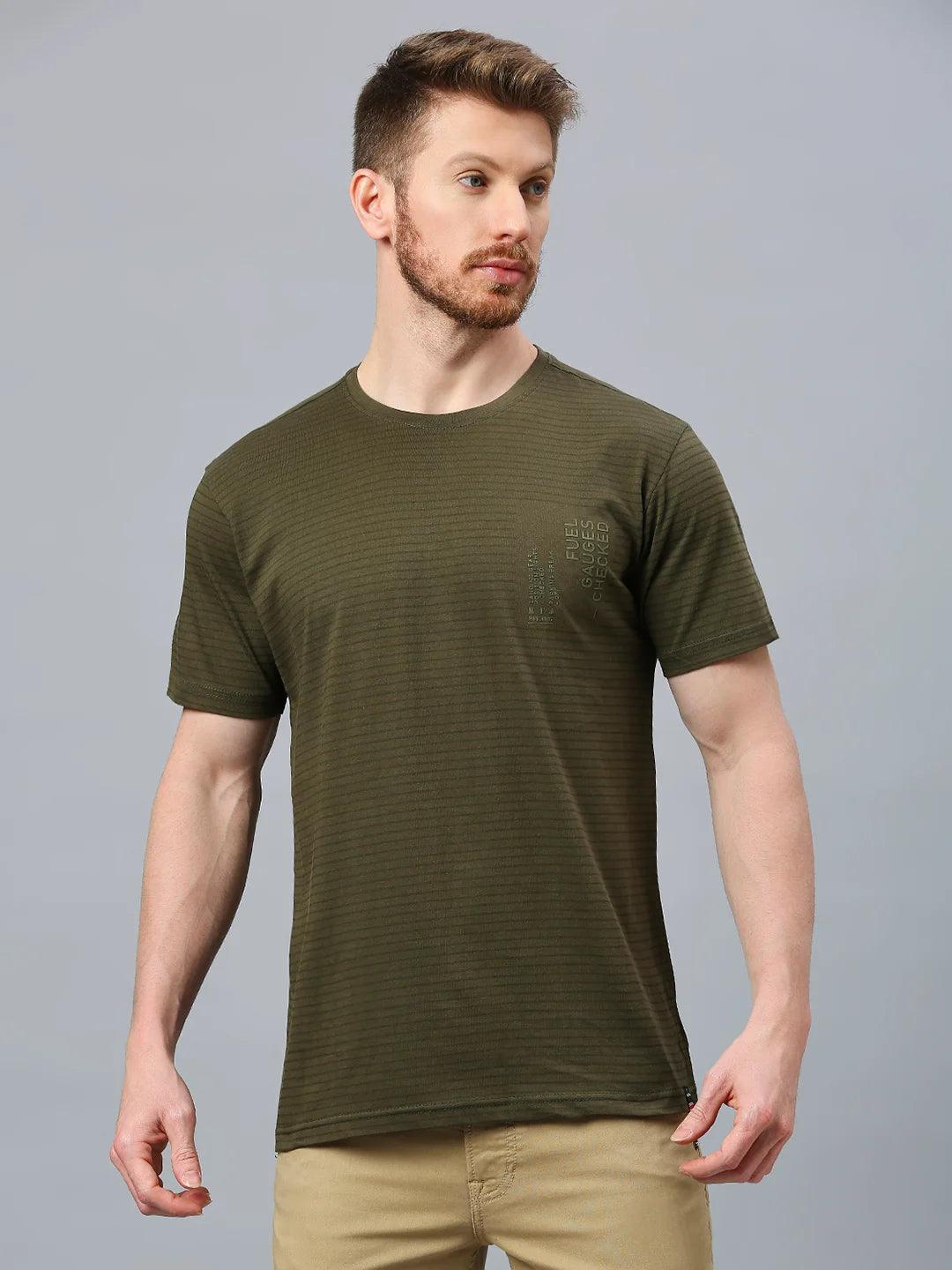 Olive Striped T-Shirt