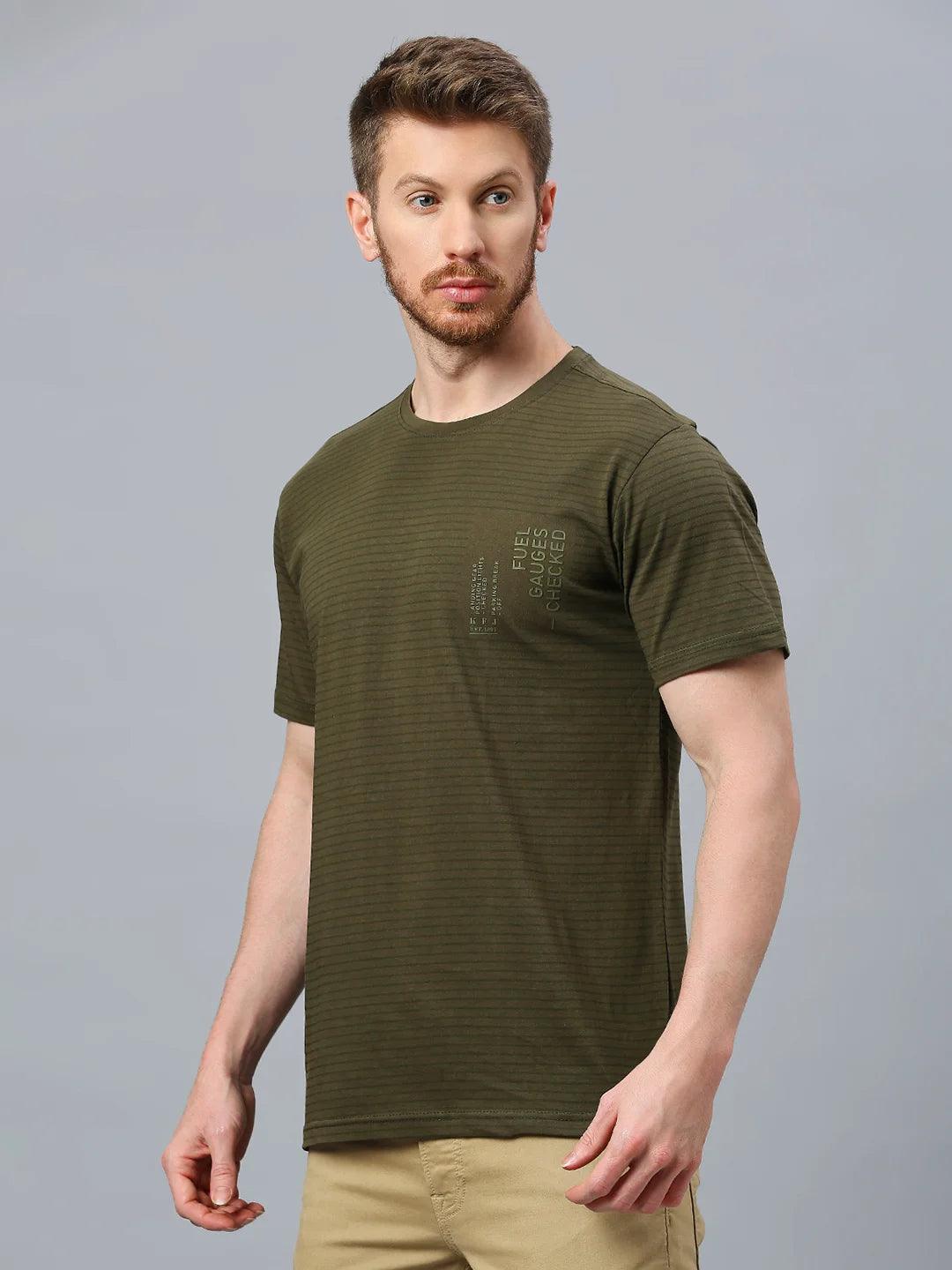 Olive Striped T-Shirt
