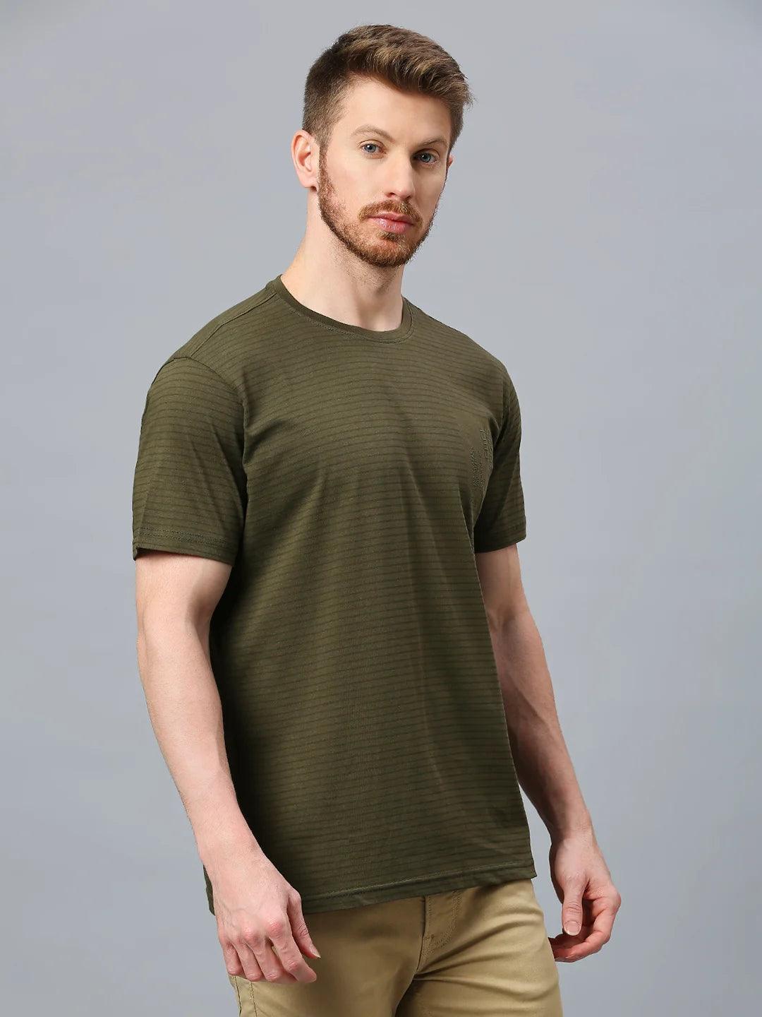 Olive Striped T-Shirt