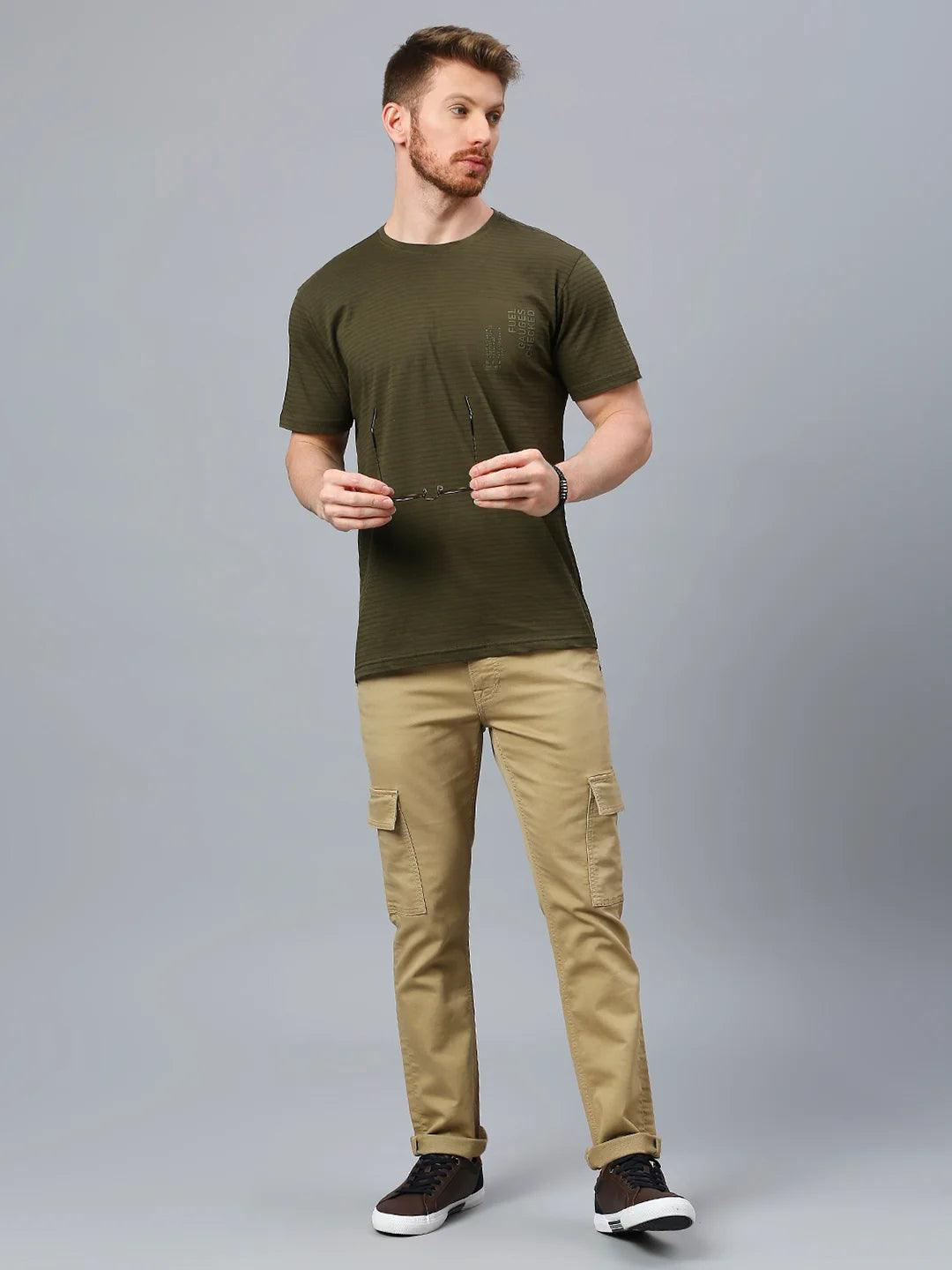 Olive Striped T-Shirt