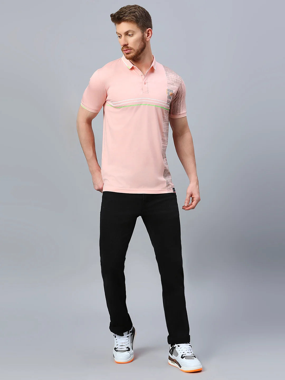 Pink Regular Fit H/S T-SHIRT