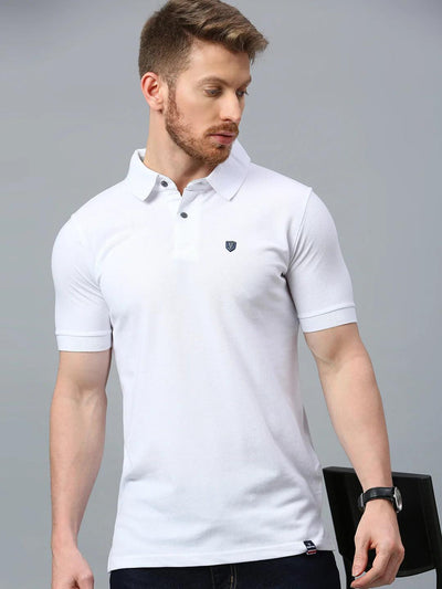 Cotton Crest White Polo T-Shirt