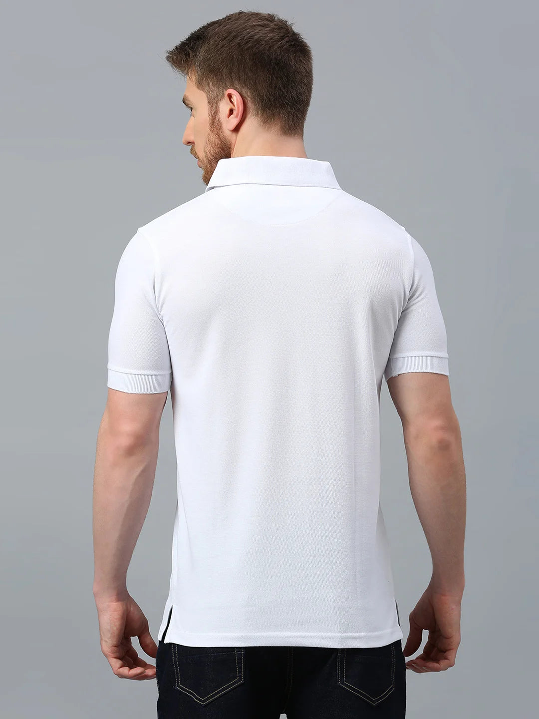 White Regular Fit H/S T-SHIRT