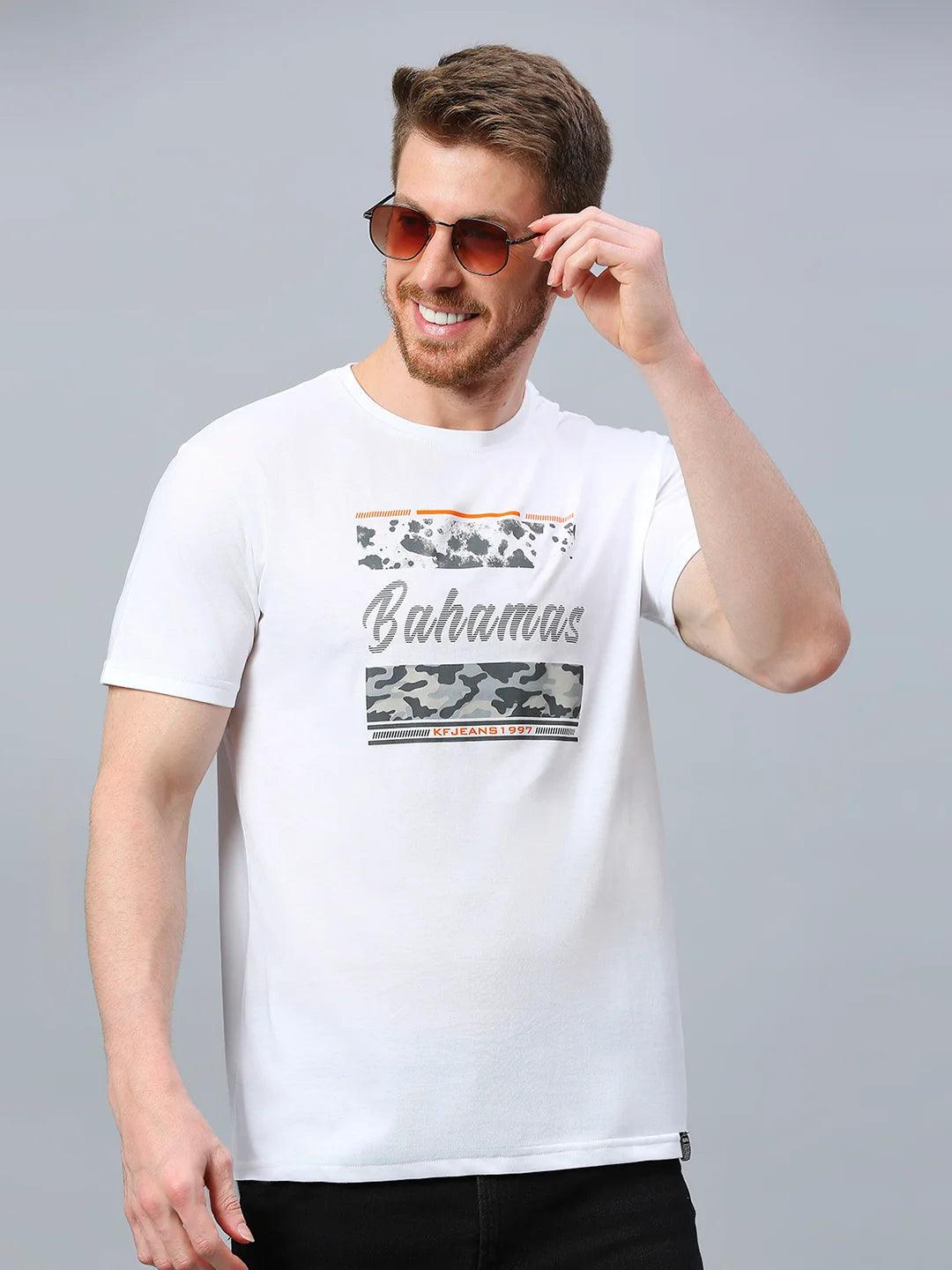 White Printed T-Shirt