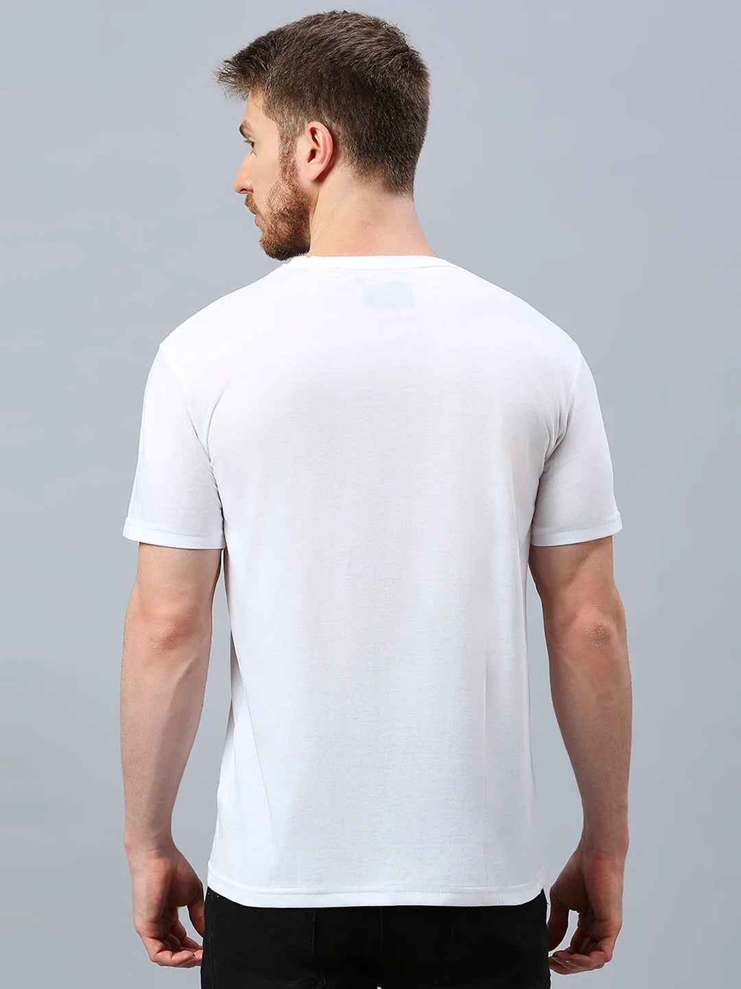 White Regular Fit H/S T-SHIRT