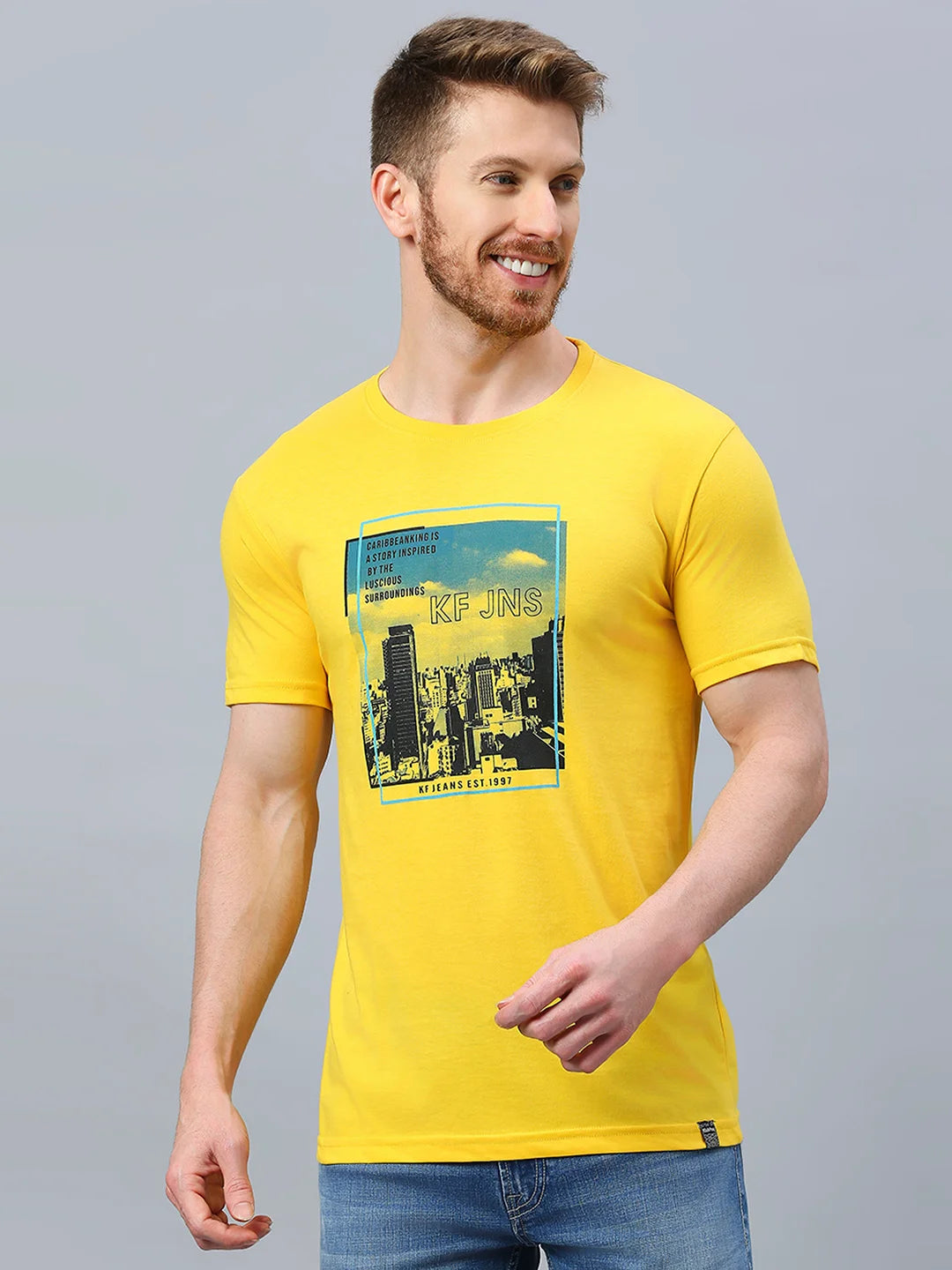 Yellow Regular Fit H/S T-SHIRT