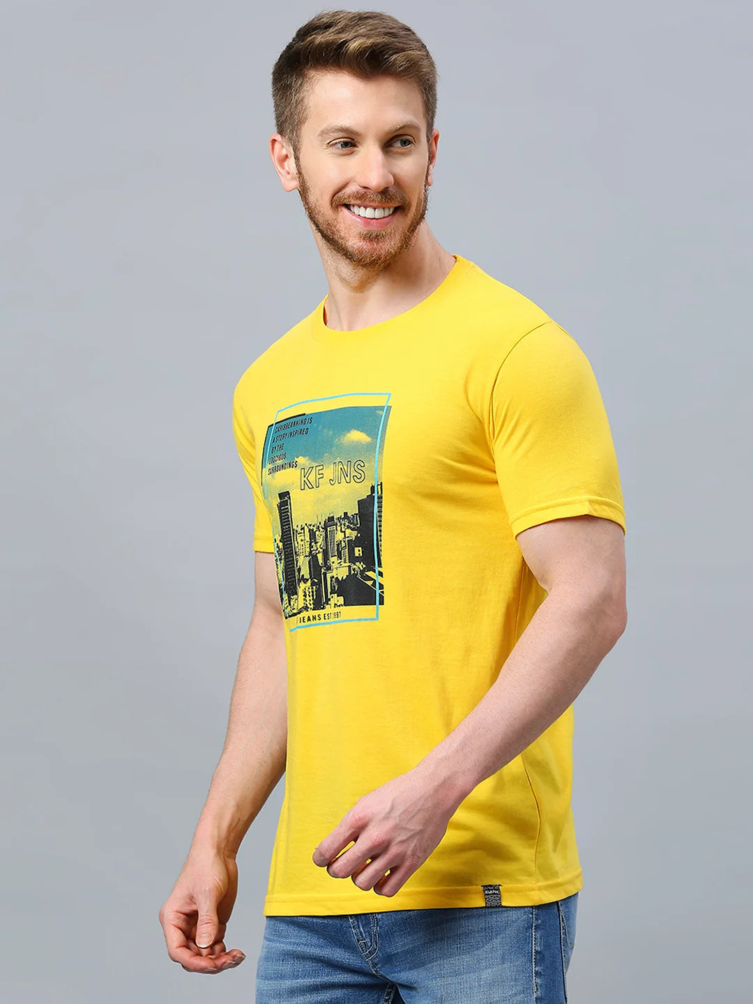 Yellow Regular Fit H/S T-SHIRT