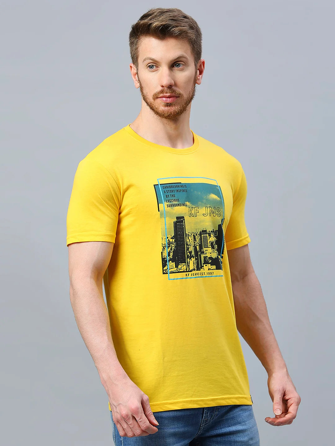 Yellow Regular Fit H/S T-SHIRT