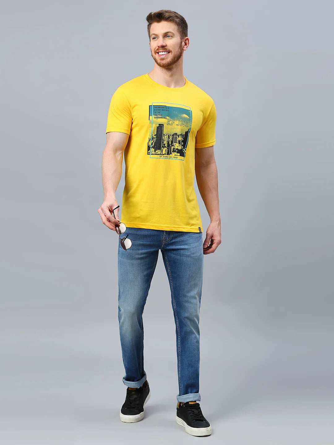 Yellow Regular Fit H/S T-SHIRT