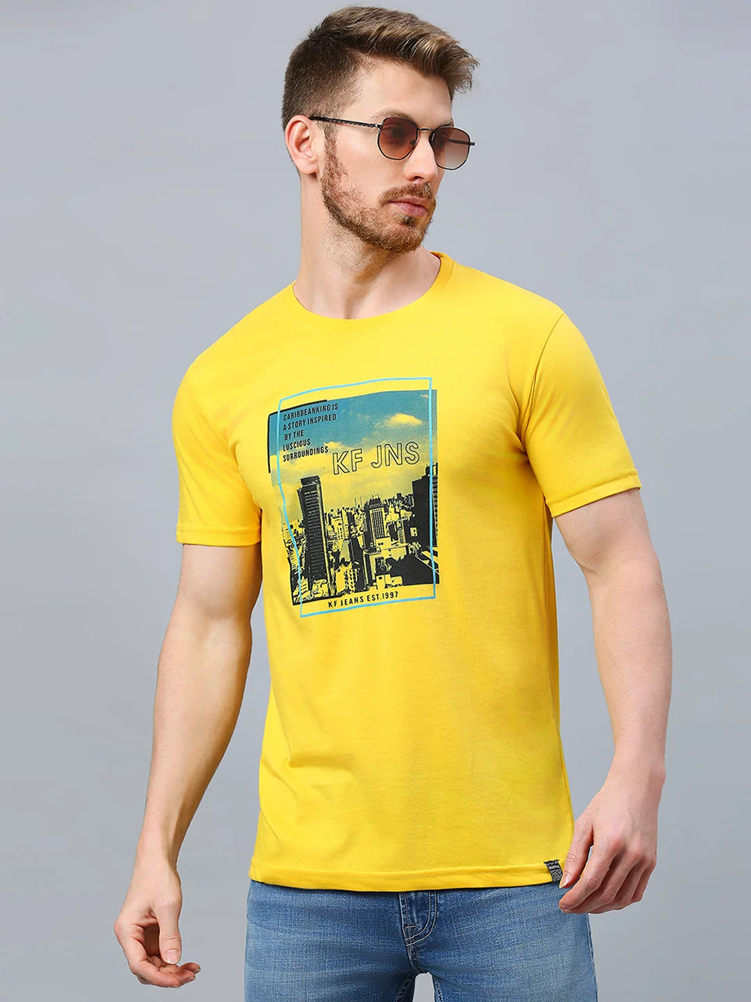 Yellow Regular Fit H/S T-SHIRT